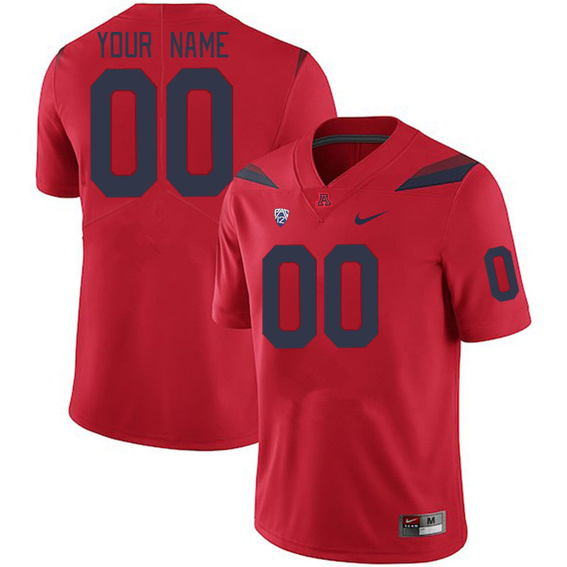 Custom Arizona Wildcats Name And Number College Football Jerseys Stitched-Red - Click Image to Close